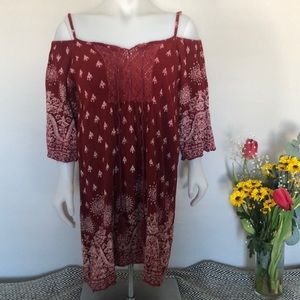 5/$25 DEAL! BOHO BLOUSE MAROON